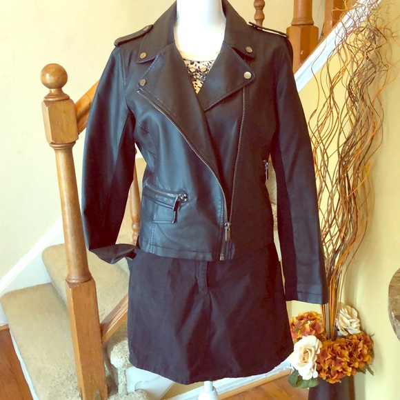 New York & Co. Asymmetrical Faux Leather Jacket - Picture 1 of 10